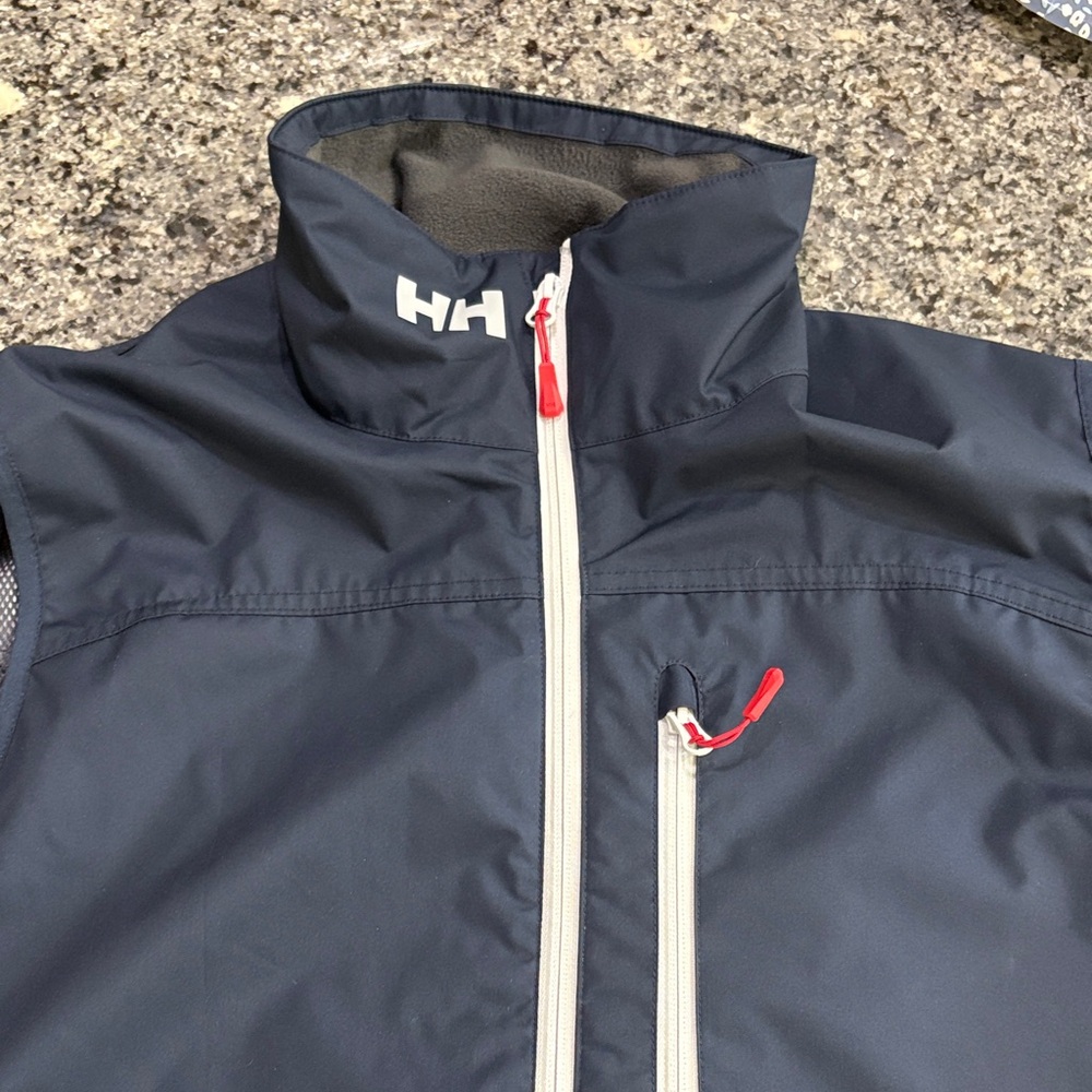 Helly Hansen Dark Blue Vest with White and Red Details Large